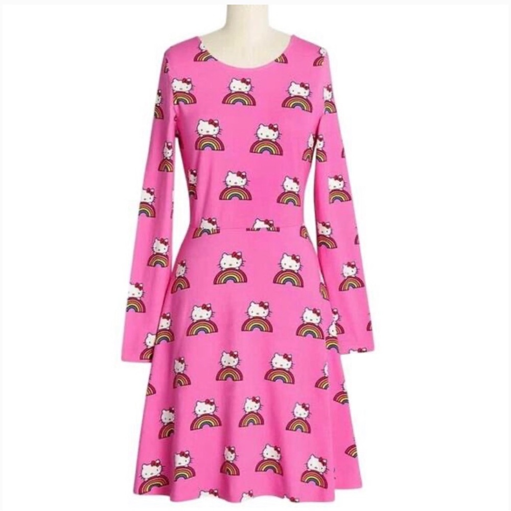 ModCloth × Hello Kitty Brought You A Rainbow ALine Dress Retro 1980s Small NWT